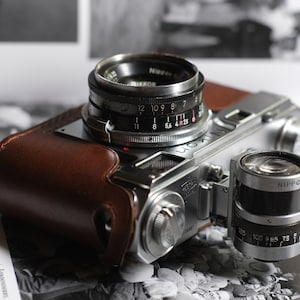 Mezza custodia in pelle per la fotocamera Nikon S S2 Telemetro