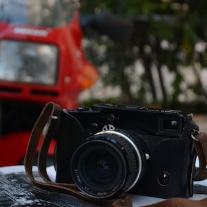 Leather half case for Fujifilm x-pro1 camera