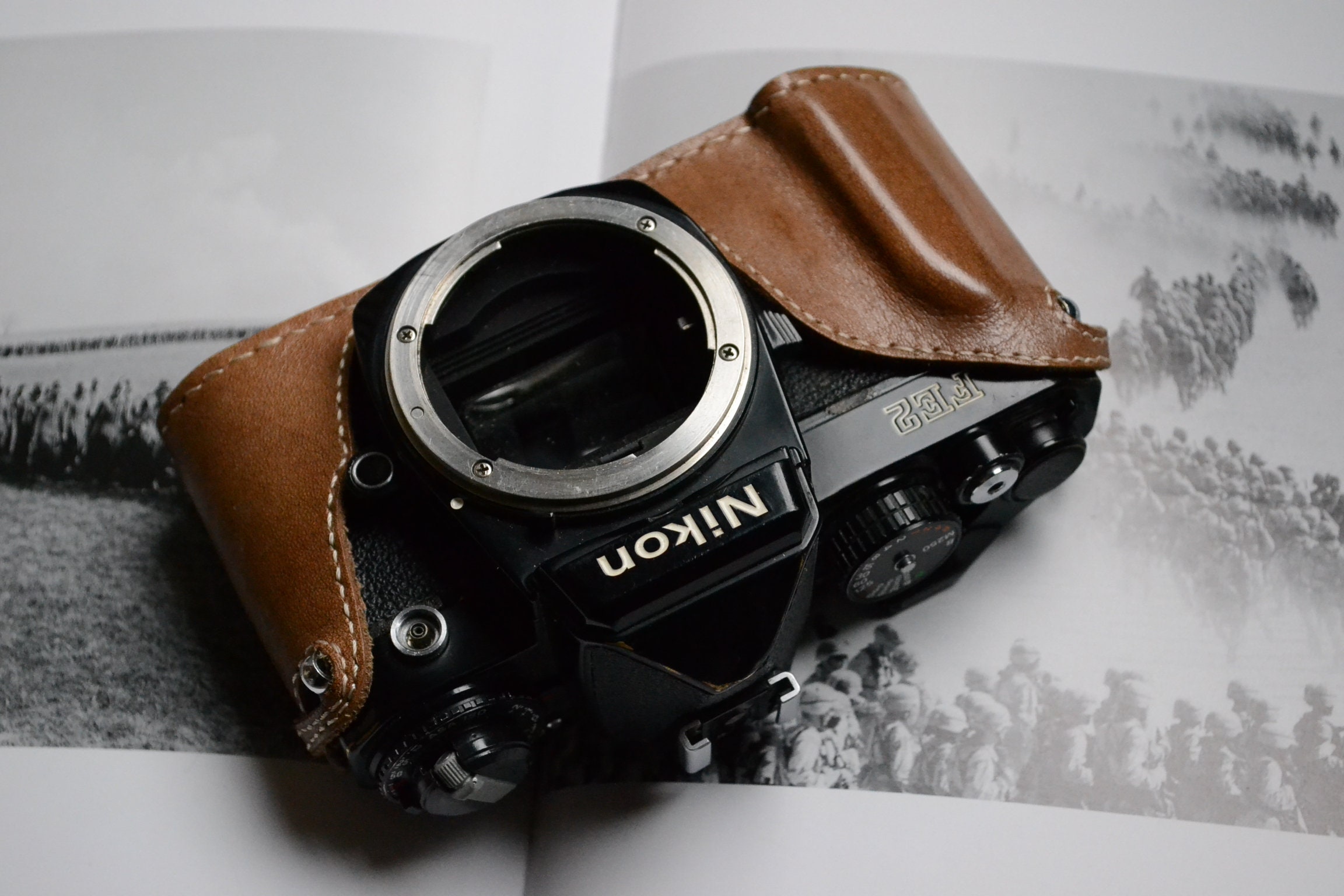 Leather half case for Nikon FM FM2 FM3a FE FE2 camera with Etsy