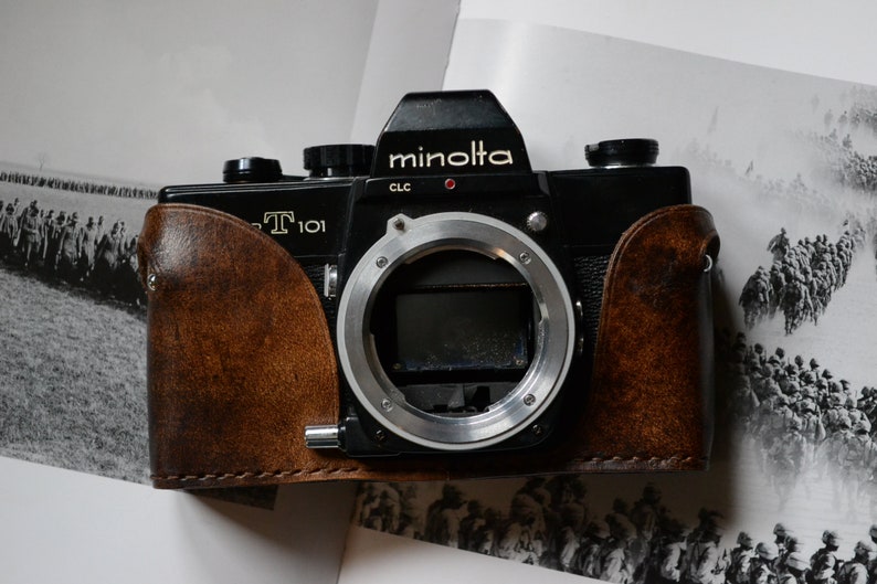 Étui En Cuir Vintage Pour Appareil Photo Minolta AF-S (Fabriqué à La Main)