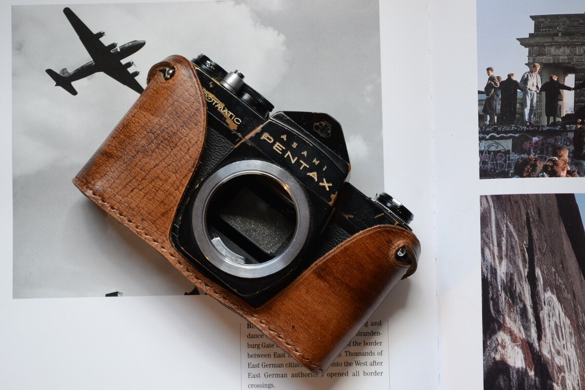Leather half case for Pentax K1000 SV & Spotmatic camera Etsy