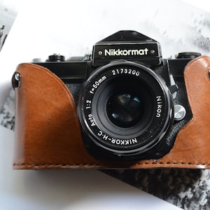 Mezza custodia in pelle per fotocamera Nikon Nikkormat