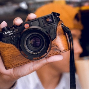 Leather half case for Leica Leicaflex SL2 camera