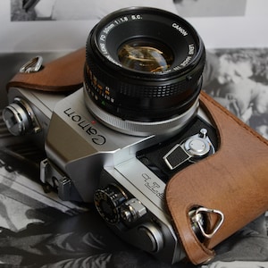 Leather half case for Canon FTB QL