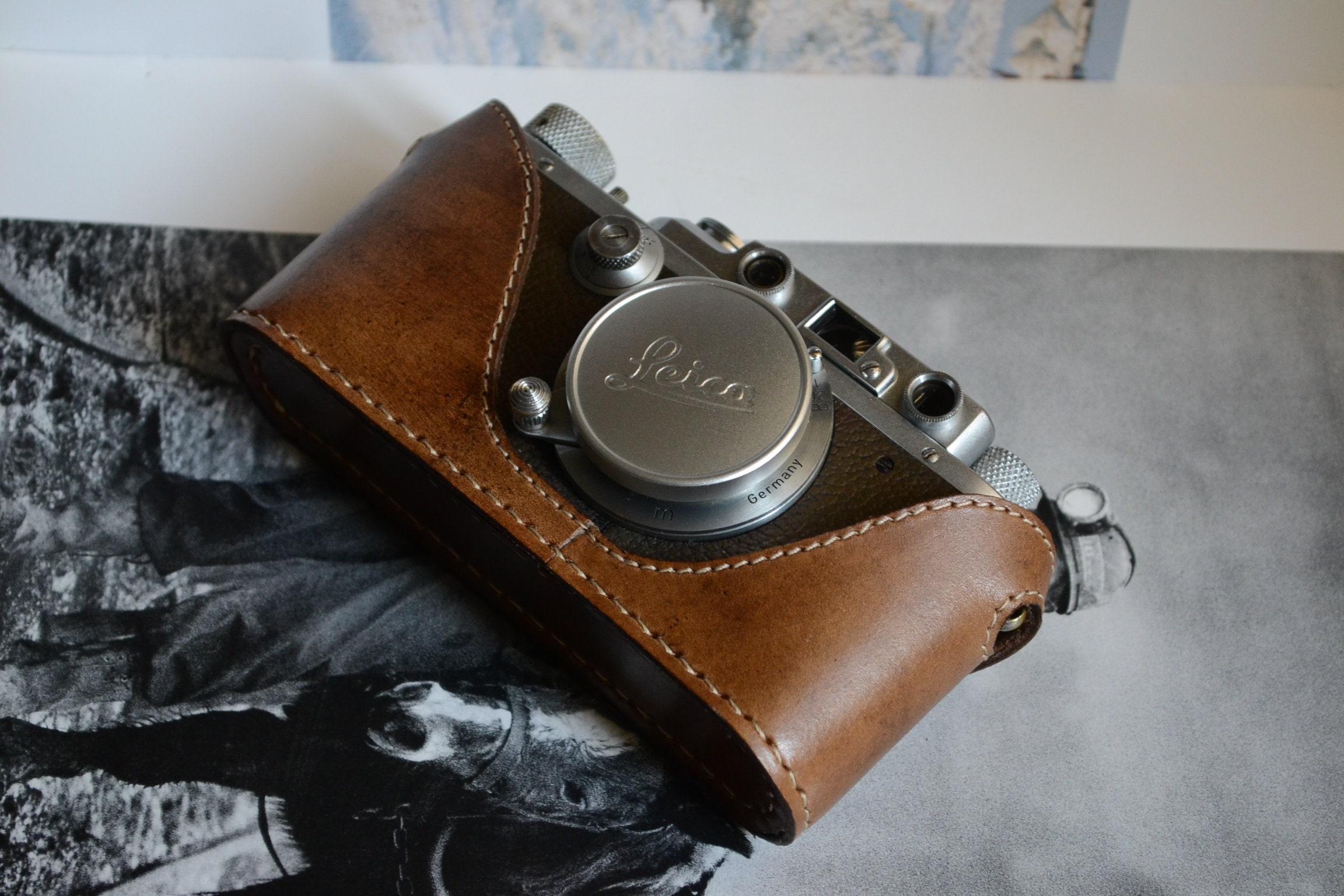 Leica IIIc 戦後モデル INDUSTAR-50 5cm 革ケース付 Leather Half Case for LEICA Iiic Rangefinder Camera - Etsy