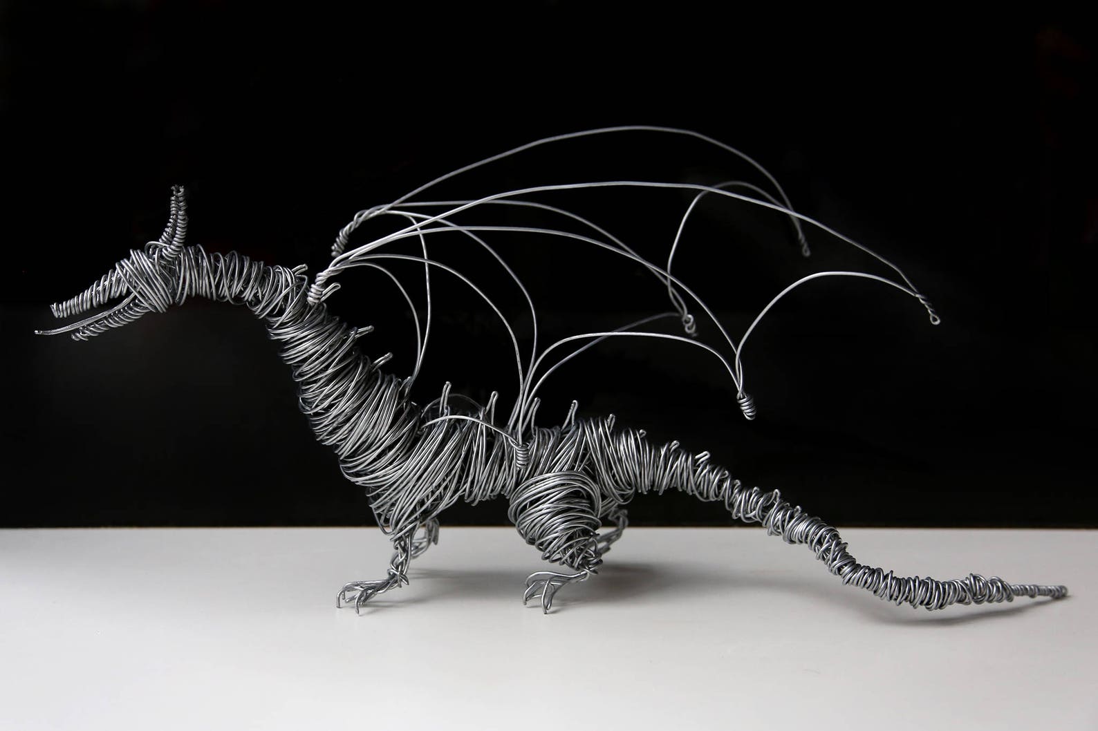 Wire dragon wire sculpture dragon unique dragon gift dragon | Etsy