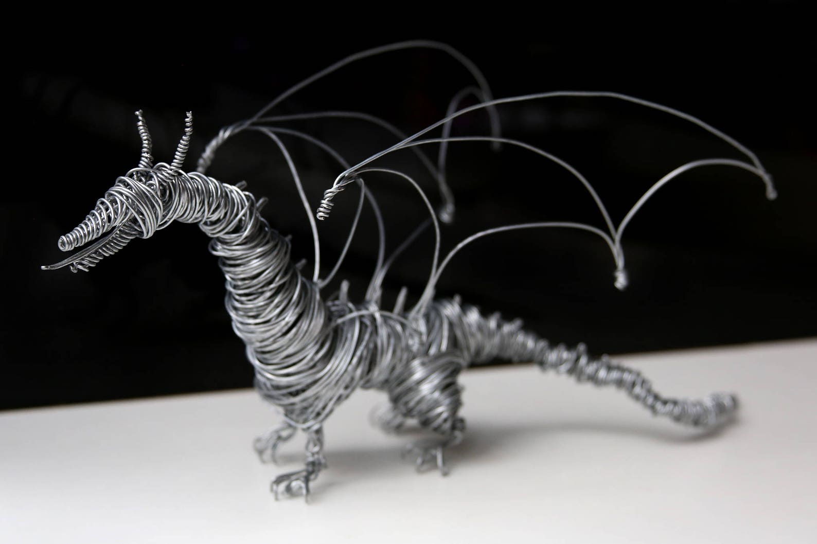 Wire Dragon Wire Sculpture Dragon Unique Dragon Gift Dragon Etsy