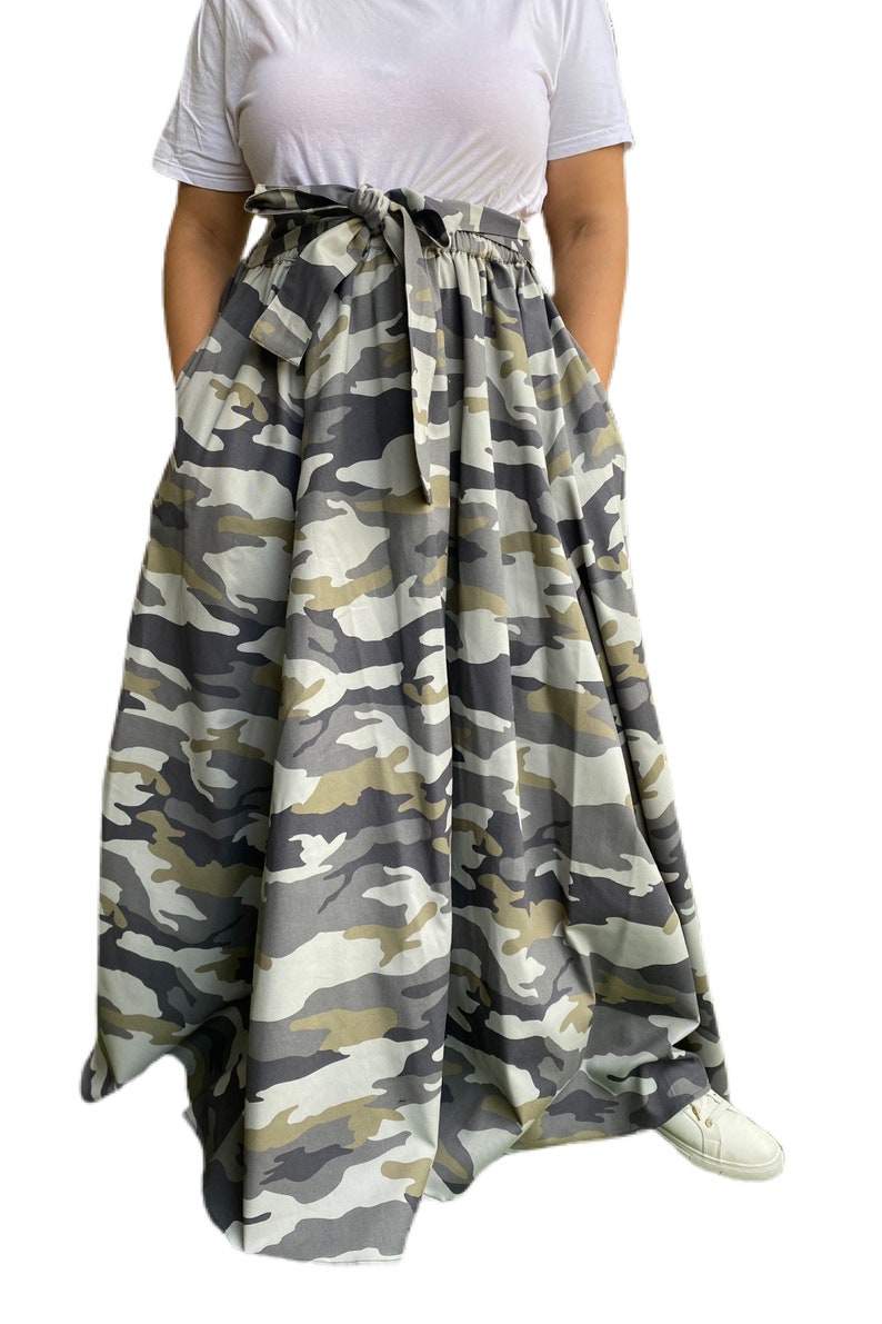 White Camouflage Long Maxi Skirt Camouflage Skirt One Size | Etsy
