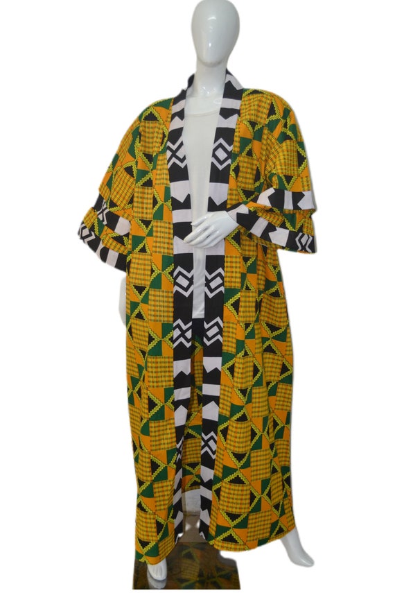 Africa Print Long KimonoAnkara KimonoOne Size Etsy