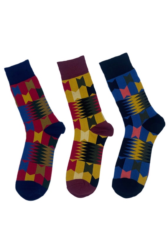 Kente Socks-Traditional African Design Socks-Premium | Etsy