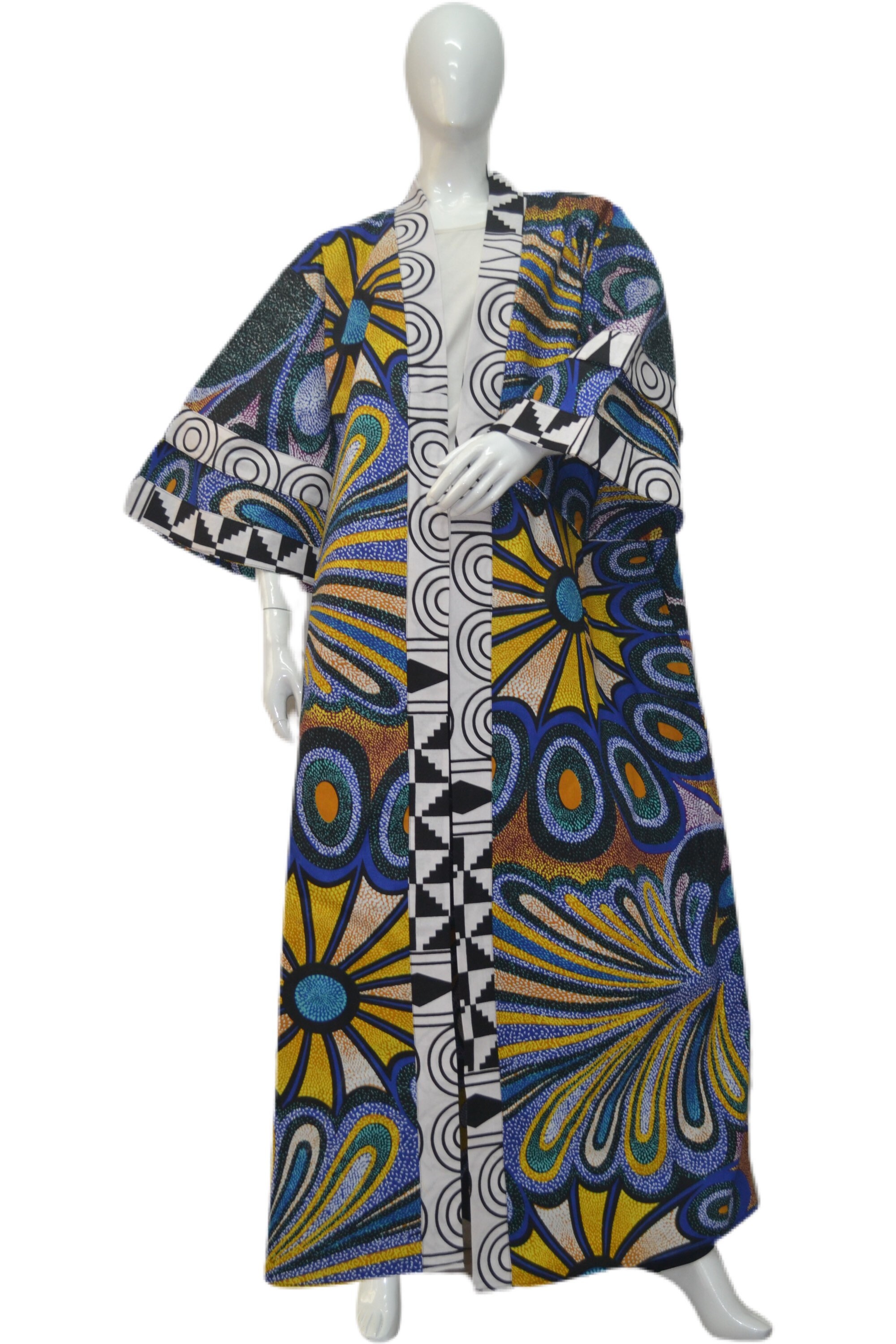 Africa Print Long KimonoAnkara KimonoOne Size Etsy