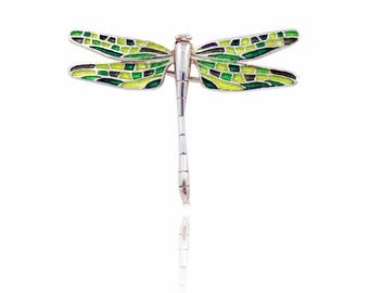 Silver dragonfly Green