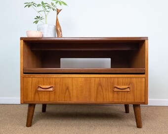 Refinished Vintage Teak Mid-Century G-plan TV Stand Sideboard Record Cabinet