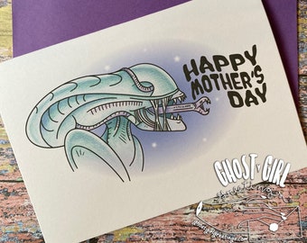 Mothers Day Card, Queen Mom, Spooky Mothers Day Card