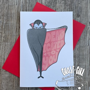 Romantic Goth Card, Dead-icated to you card, Vampire Valentine, Goth Valentine