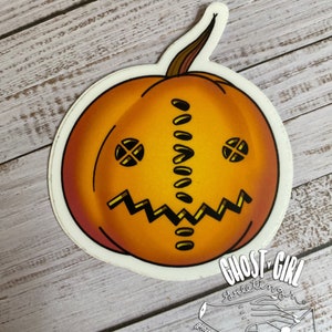 Halloween sticker, Trick or treat sticker, Halloween pumpkin sticker