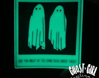 Glow in the dark sticker, Spooky Sticker, Goth sticker,