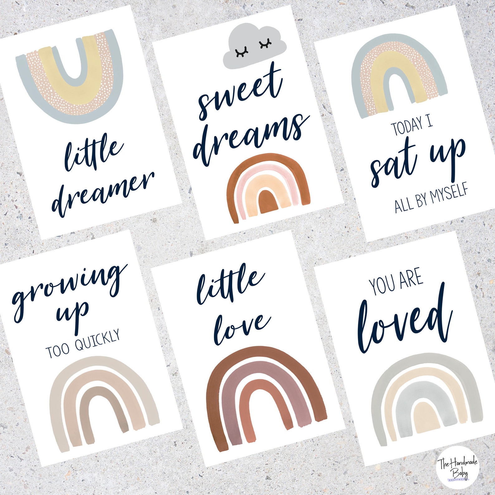 Boho Rainbow Baby Milestone Cards / Baby Photo Props / New Baby ...