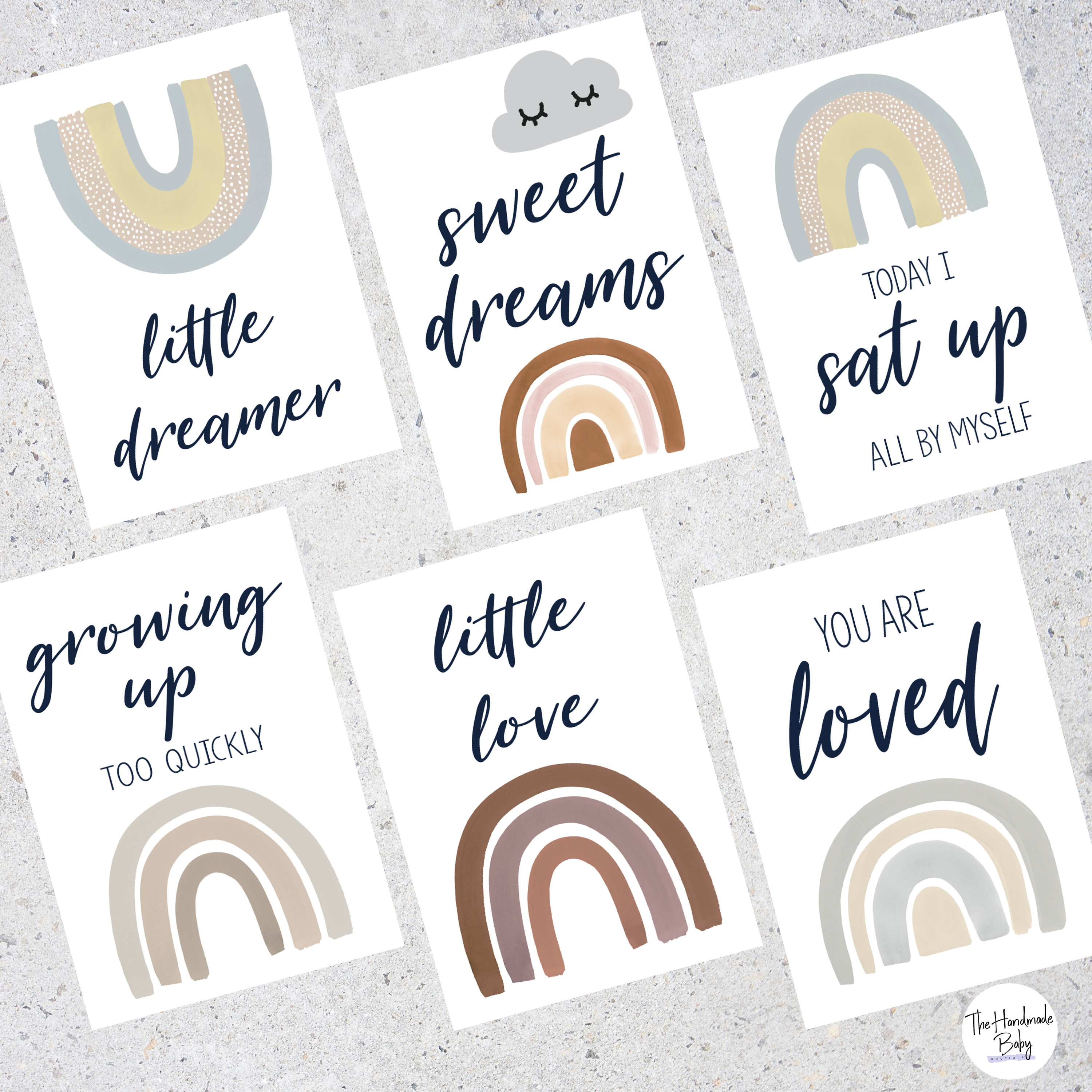 Boho Rainbow Baby Milestone Cards / Baby Photo Props / New Baby ...