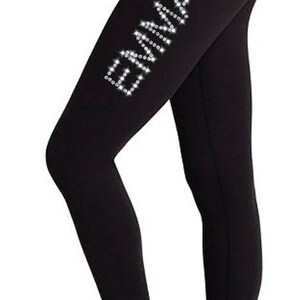 Custom Text Yoga Pants . Custom Black Fold Over Yoga Pants With