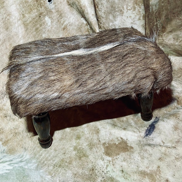 Nyala Hide Stool/Ottoman