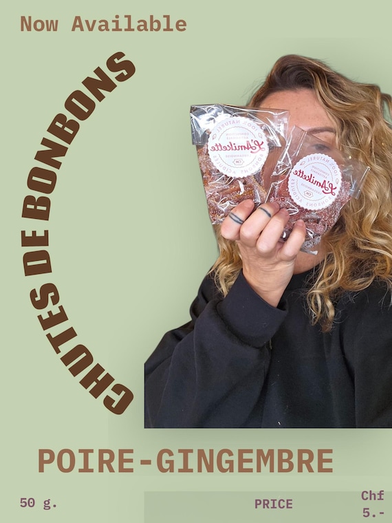 Pear-ginger candy drops