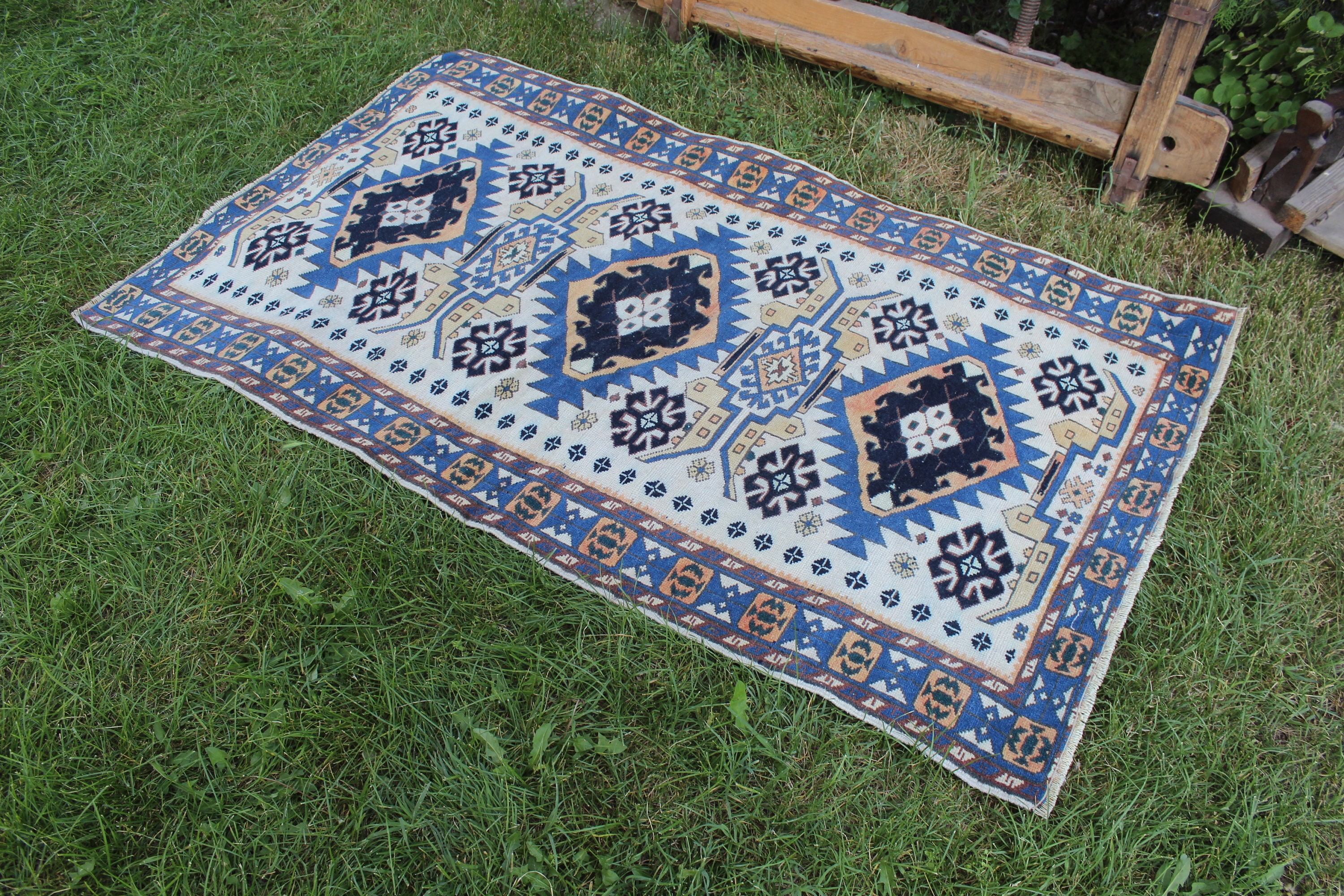 Turkish Rug Vintage Handmade Nursery Oushak Rug Anatolian Etsy