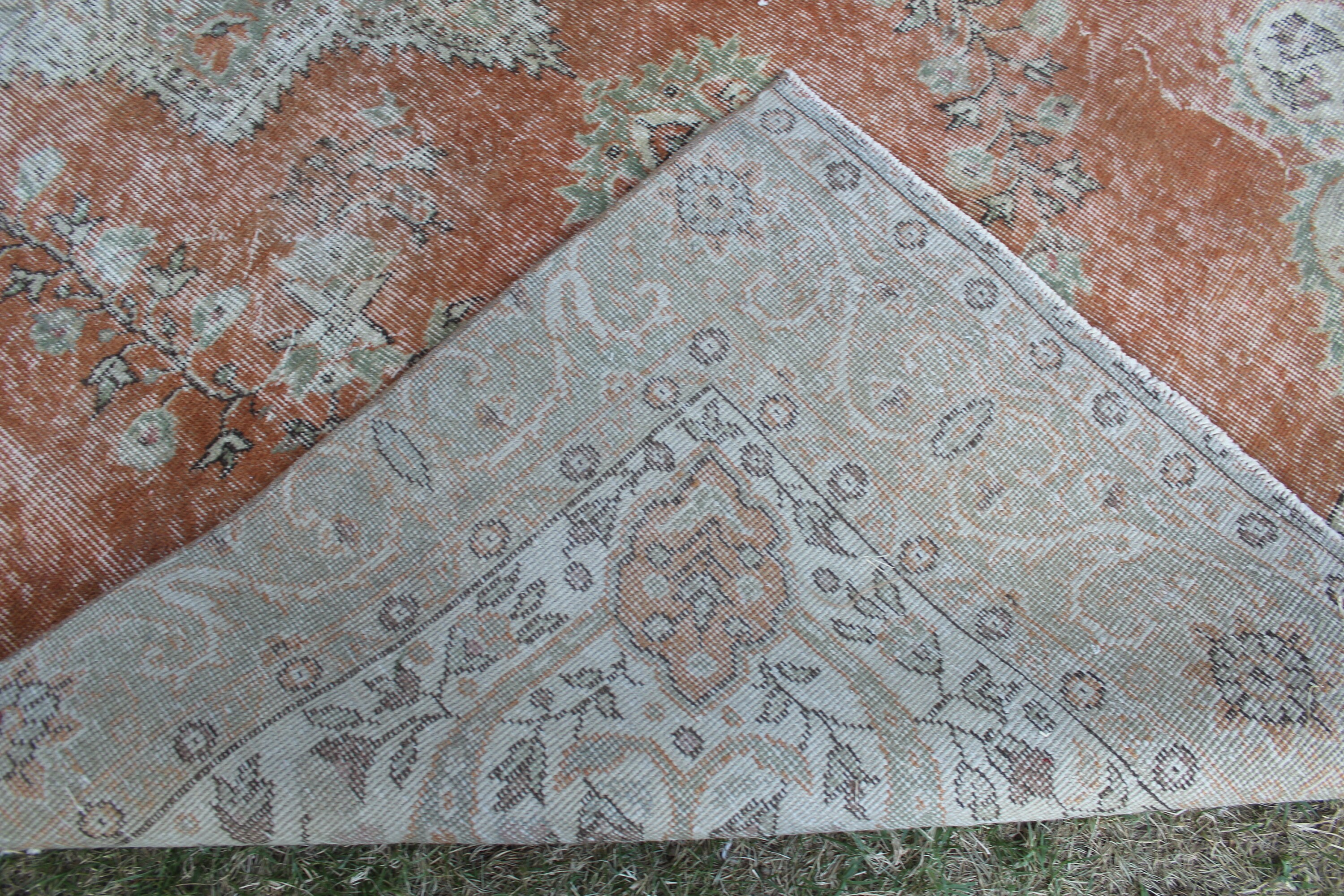Turkish Rug Vintage Turkish Handmade Decorative Oushak Etsy