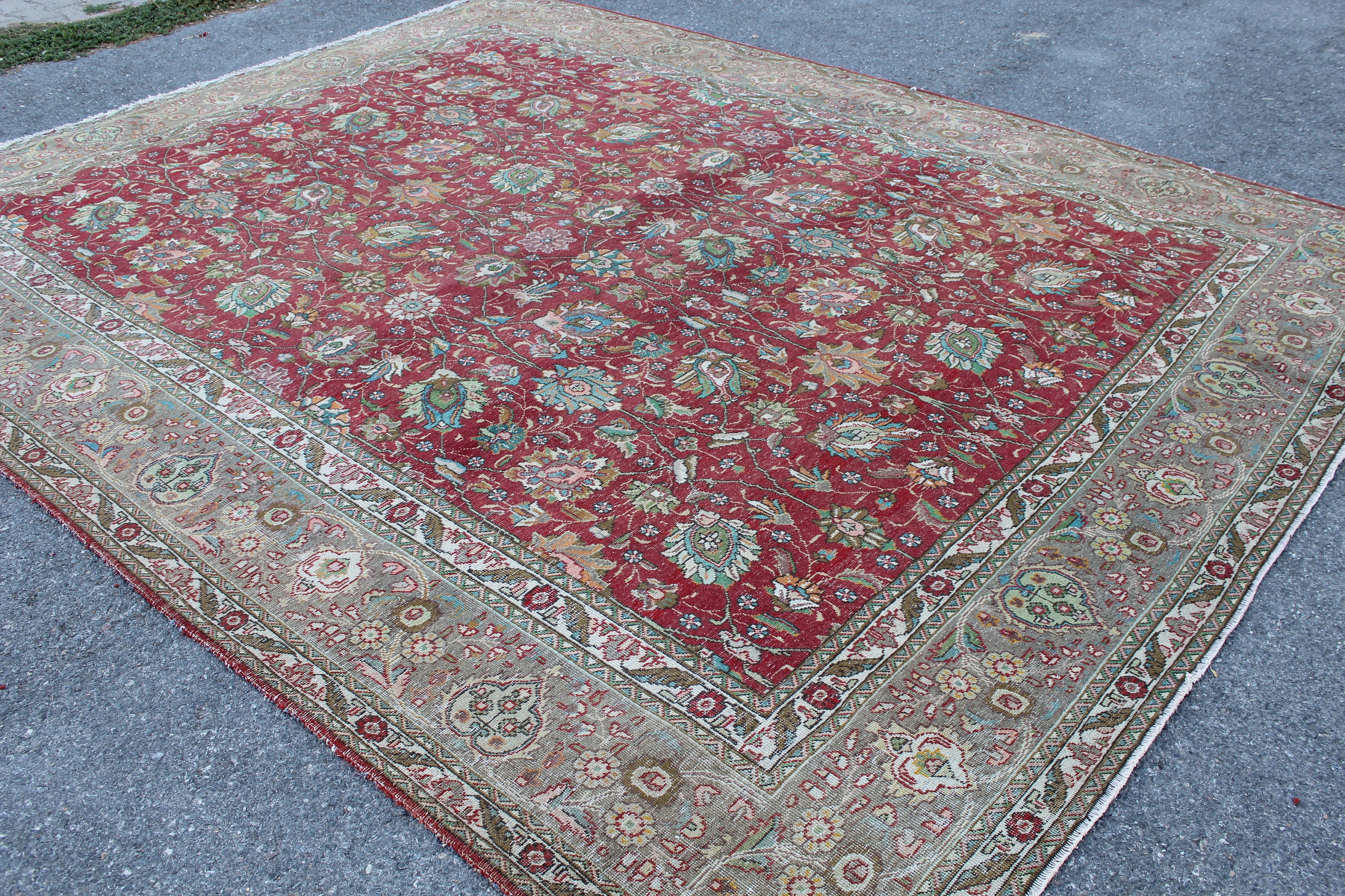 12x9 Turkish Area Rug Handmade Distressed Oushak Area Rug Etsy