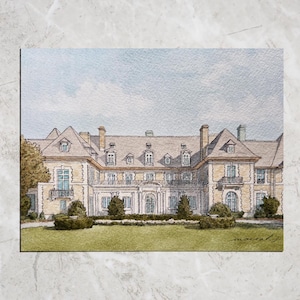 Aldrich Mansion Art Print; Warwick, Rhode Island Wedding Venue Portrait