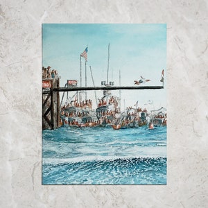 Greasy Pole, St. Peter&#39;s Fiesta, Gloucester, Massachusetts Art Print