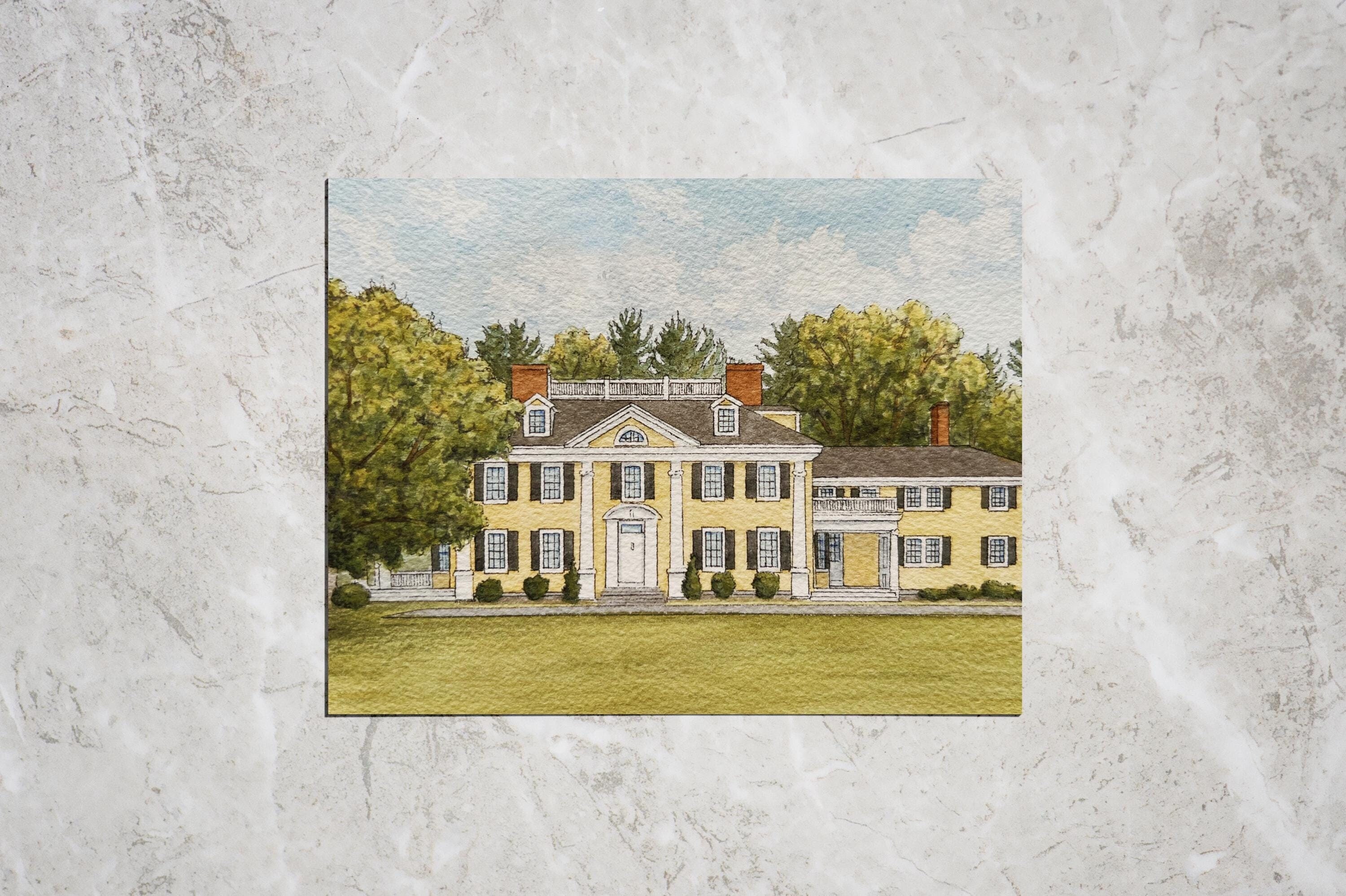 Pierce House Art Print; Lincoln, Massachusetts Wedding Venue Portrait