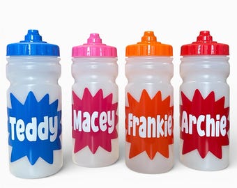Personalised - Any Name - Kids Leak Free 500ml Water / Drinks Bottle - Ideal Gift for School Kapow Design
