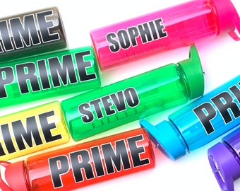 PRIME STYLE- Kids Flip Straw Water / Drinks Bottle - Ideal Gift for School