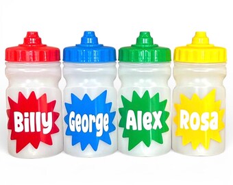 Personalised Kids Water Bottle: Leak-Free 300ml, School, Gift, Nursery
