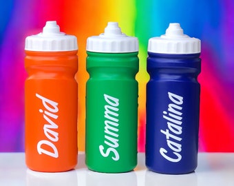 Personalised - Any Name - Kids Leak Free 500ml Water / Drinks Bottle - Ideal Gift for School or Party UK