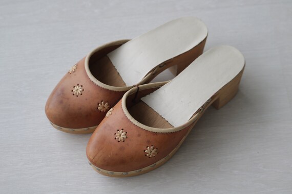 vintage wooden clogs