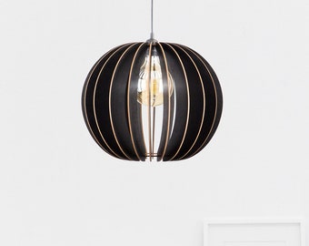 Round NORDIC style ceiling light, wood pedant lights, chandalier lighting, pendant light, wood ceiling lamp, geometric Lamp, dining light