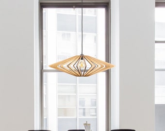 Geometric wooden ceiling light, wood pedant lights, chandalier lighting, pendant light, wood ceiling lamp, geometric Lamp, dining light