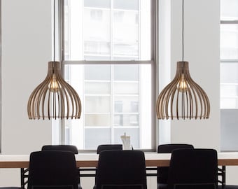 NOMA Modern Wood Ceiling Light: Nordic Style Hanging Lamp