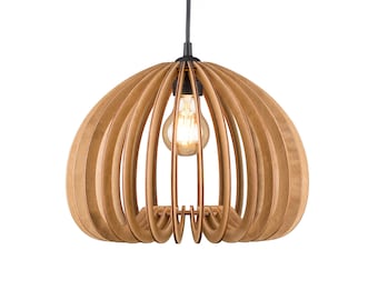 Lampa sufitowa Flower Wood: skandynawska lampa wisząca