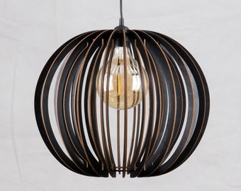 Round NORDIC style ceiling light, wood pedant lights, chandalier lighting, pendant light, wood ceiling lamp, geometric Lamp, dining light