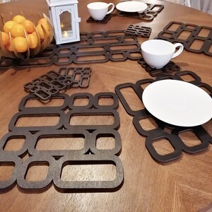 Set of place mats for dining table made in Europe, placements, coaster set, coasters, placemats, table decor, dining room decoration