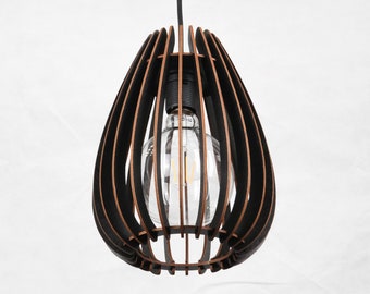 Small decorative ceiling light / lamp shade / wooden light / light fixture / pedant light / geometric design / modern lamp / Scandinavian