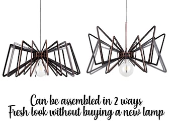 Abstract Birch Wood Pendant Light - Modern Chandelier Lamp