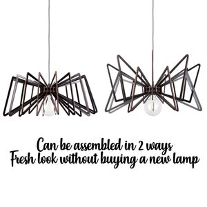 Abstract pendant light, wood pendant, chandelier,  lamp, wood, industrial, lamps, light, wood chandelier, modern chandelier, lights