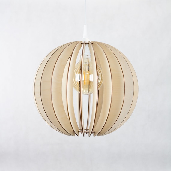Round Nordic Style Ceiling Light Wooden Lamp Hanging Round Nordic Style Ceiling Light, Round Ceiling Lamp Shades