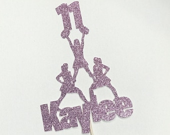 Cheerleader Cake Topper, Cheer Birthday Cake Topper
