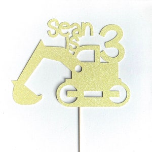 Excavator Cake Topper, Construction Cake Topper