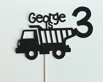 Construction Cake Topper, Dump Truck Cake Topper